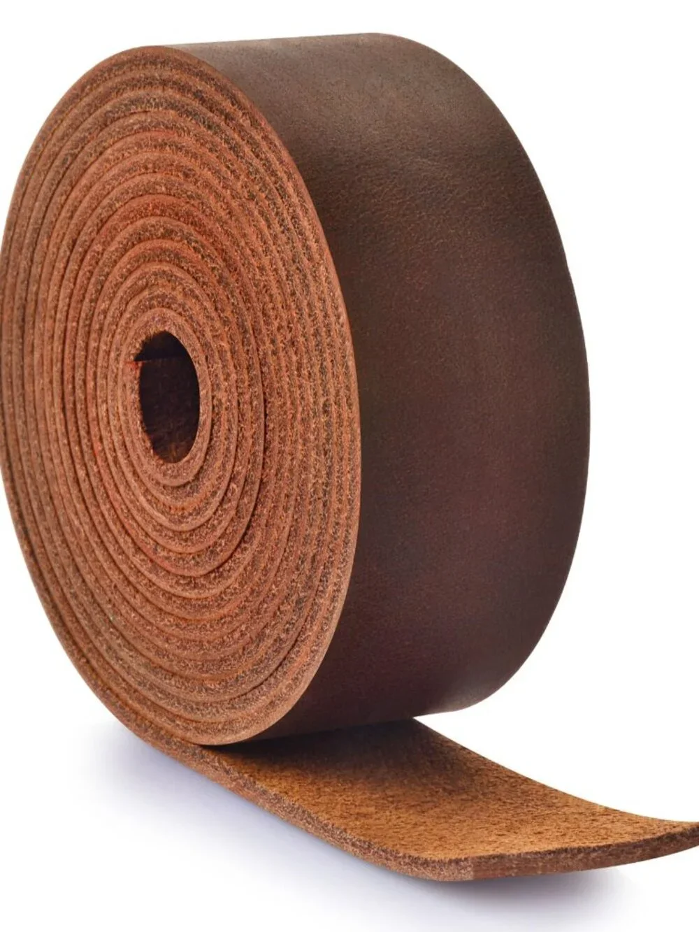 Leather Strap 1 Inches Wide Flat Leather Straps for Crafts, Full Grain Oil Tan L